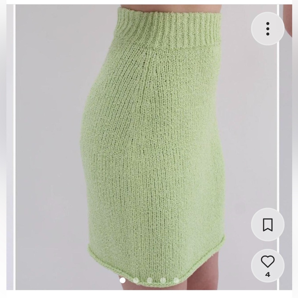 Beklina Bouclé Knit Skirt Mint , s/m